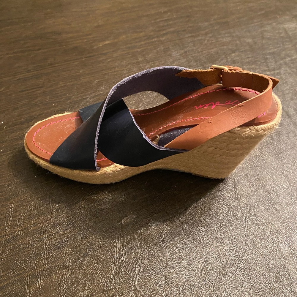 Boden espadrilles navy wedge sandal - Picture 2 of 4